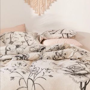 Urban Outfitters Jersey Floral Duvet Cover